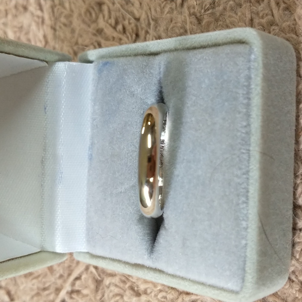 7 - Wedding band 14k white gold - Picture 3 of 3